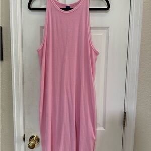 Old Navy Bubblegum Pink Sleeveless Knee Length Tank Dress